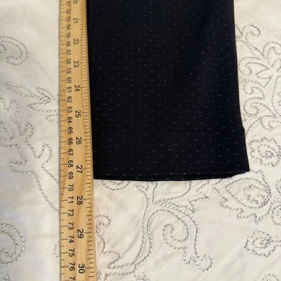 CAbi Womens 6 Keen Kick Flare Crop Pants Navy Blue Ponte Knit Button Ankle - Picture 12 of 12